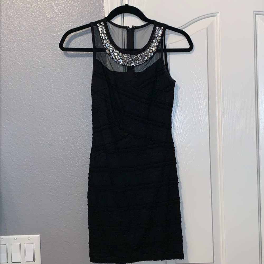 Fancy tight black dress